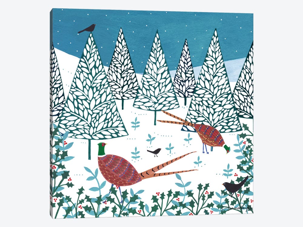 Winter Pheasants by Sian Summerhayes 1-piece Canvas Artwork