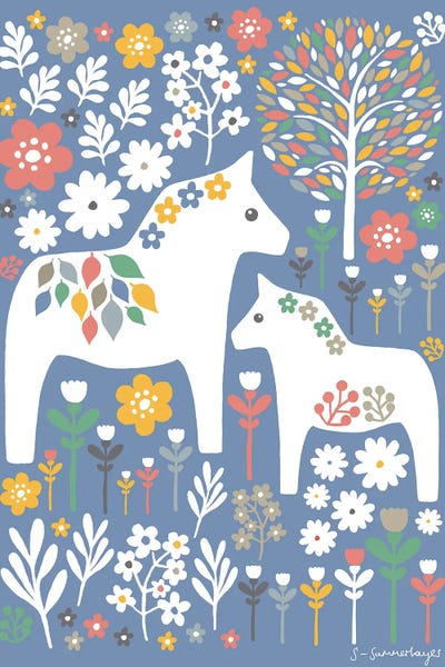 Folksy Fauna: Scandi Dala Horses by Sian Summerhayes