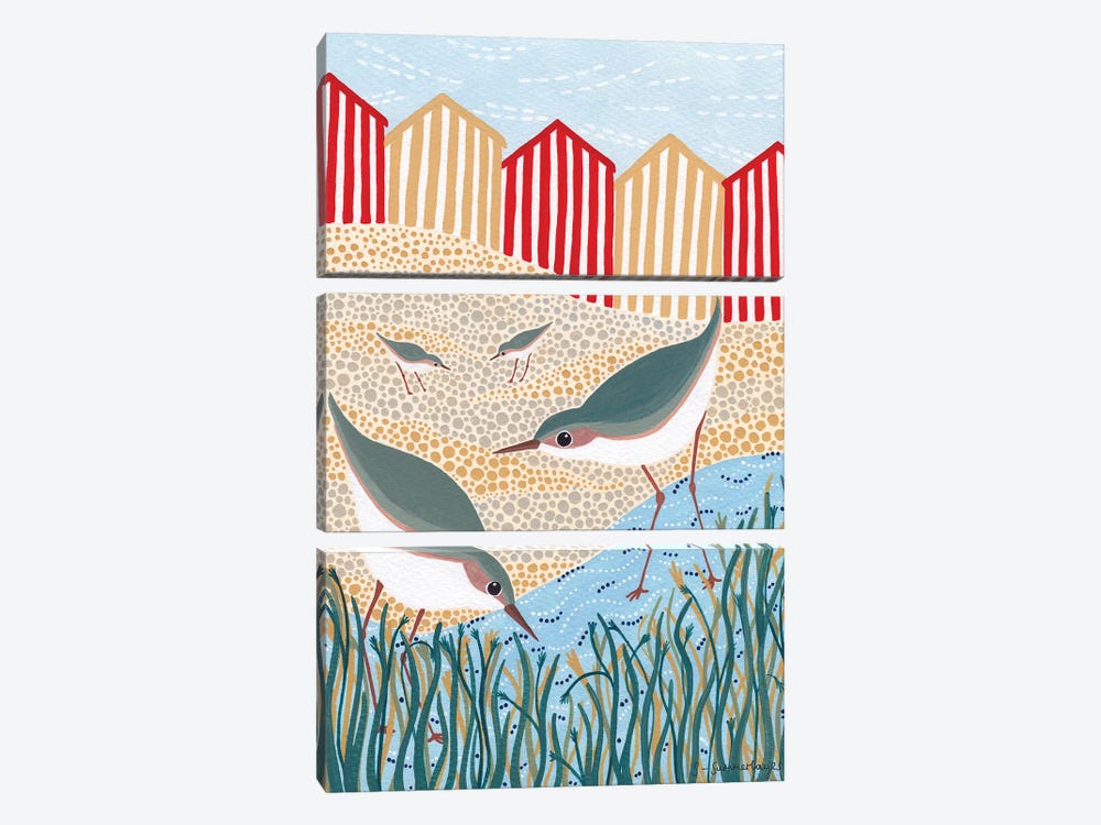 Beach Birds by Sian Summerhayes 3-piece Canvas Artwork