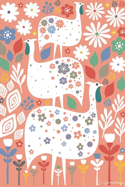 Folksy Fauna: Scandi Guinea Fowl by Sian Summerhayes