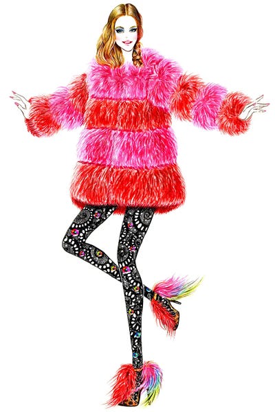 Furcoat by Sunny Gu framed wall art