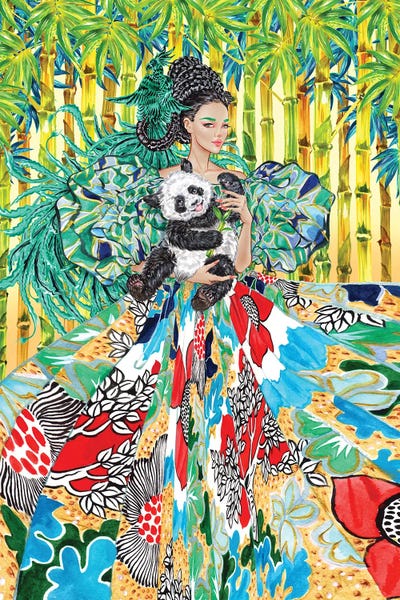 Pandas: Green Big Sleeve by Sunny Gu