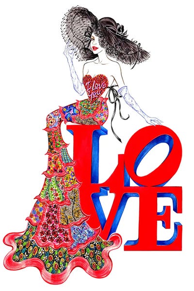 Love by Sunny Gu multi panel art