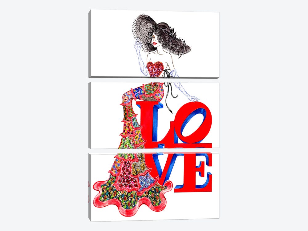 Love by Sunny Gu 3-piece Art Print