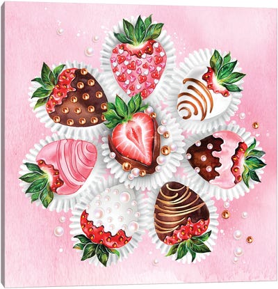Strawberry Liner Canvas Art Print - Berry Art