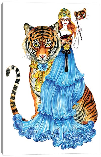 Date Night, Clothes Inspired By Gucci Cruise 2016 Canvas Art Print - Tiger Art
