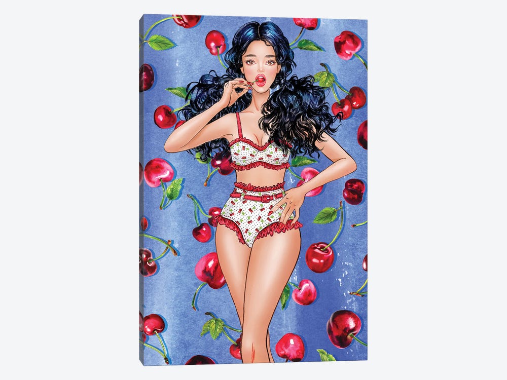 Cherry II by Sunny Gu 1-piece Canvas Art