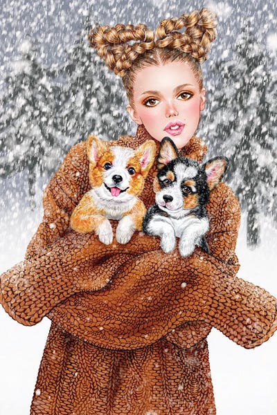 Corgis: Corgi Winter by Sunny Gu