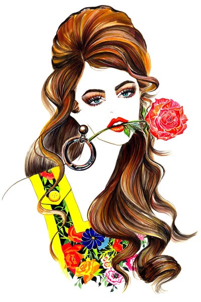 1 Rose by Sunny Gu canvas print