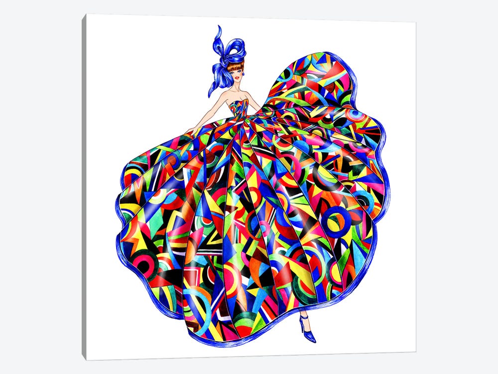 Color Block Dress by Sunny Gu 1-piece Art Print