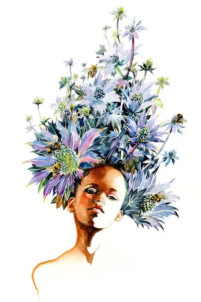 Sunny Gu: Floral Portrait Holly by Sunny Gu