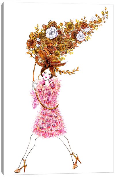 Flower Girl Pink Dress Canvas Art Print - Sunny Gu