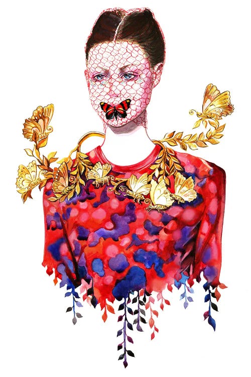 Gold Butterfly by Sunny Gu wall art