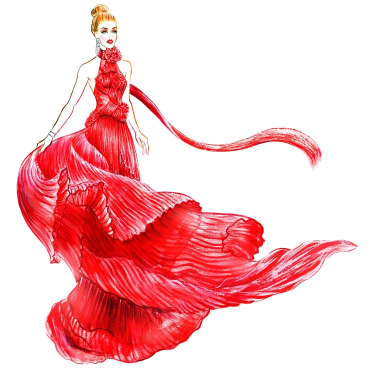 Pretty In Red by Sunny Gu wall art