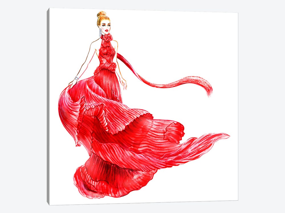 Pretty In Red by Sunny Gu 1-piece Art Print