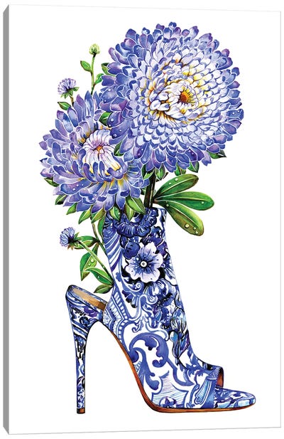 Blue Boot Canvas Art Print - Sunny Gu