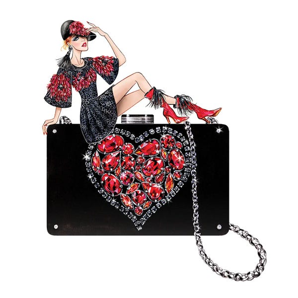Bags & Purses: Gemmed Heart by Sunny Gu