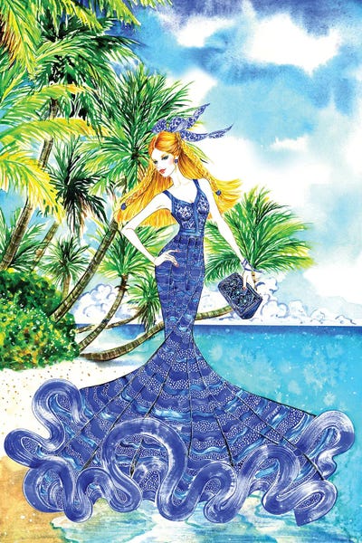 Fine Art Print: Girl At Beach by Sunny Gu