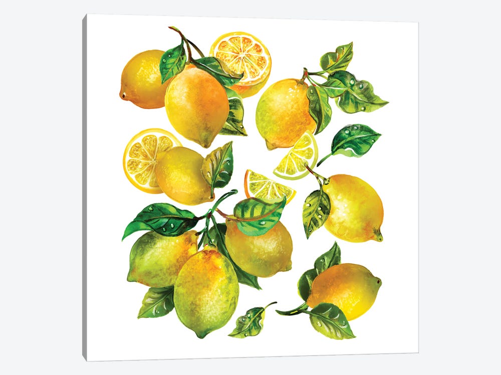 Lemon Comp II by Sunny Gu 1-piece Canvas Artwork
