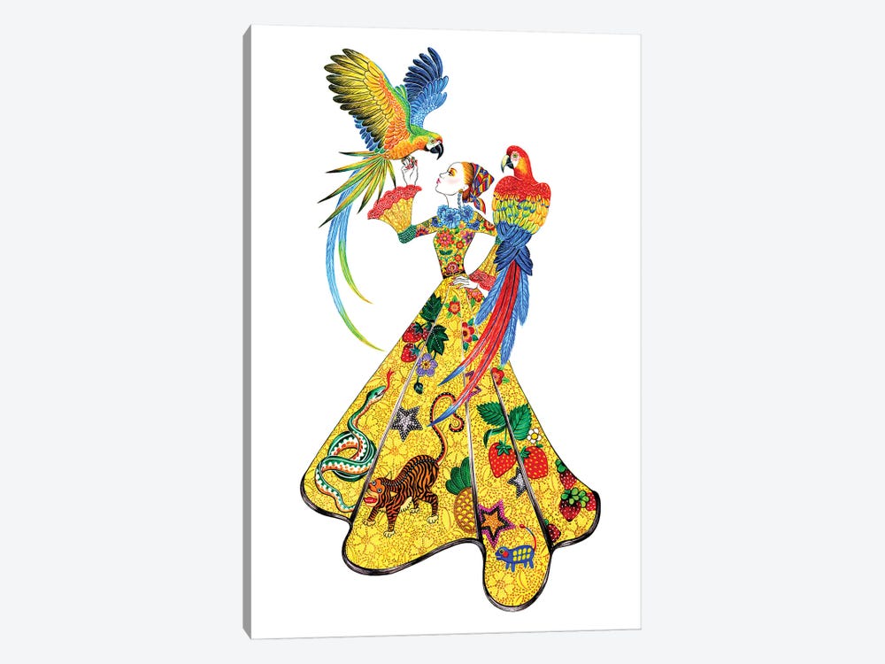Macaw by Sunny Gu 1-piece Canvas Artwork