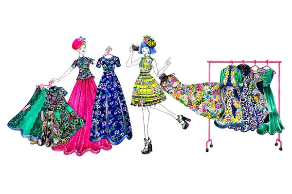 Sunny Gu: Erdem Girls by Sunny Gu