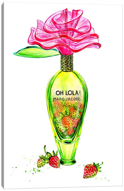 Oh Lola Canvas Art Print - Perfume Bottle Art