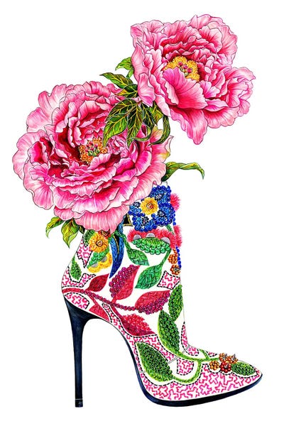High Heels: Pink Peonies Barbara Bui by Sunny Gu