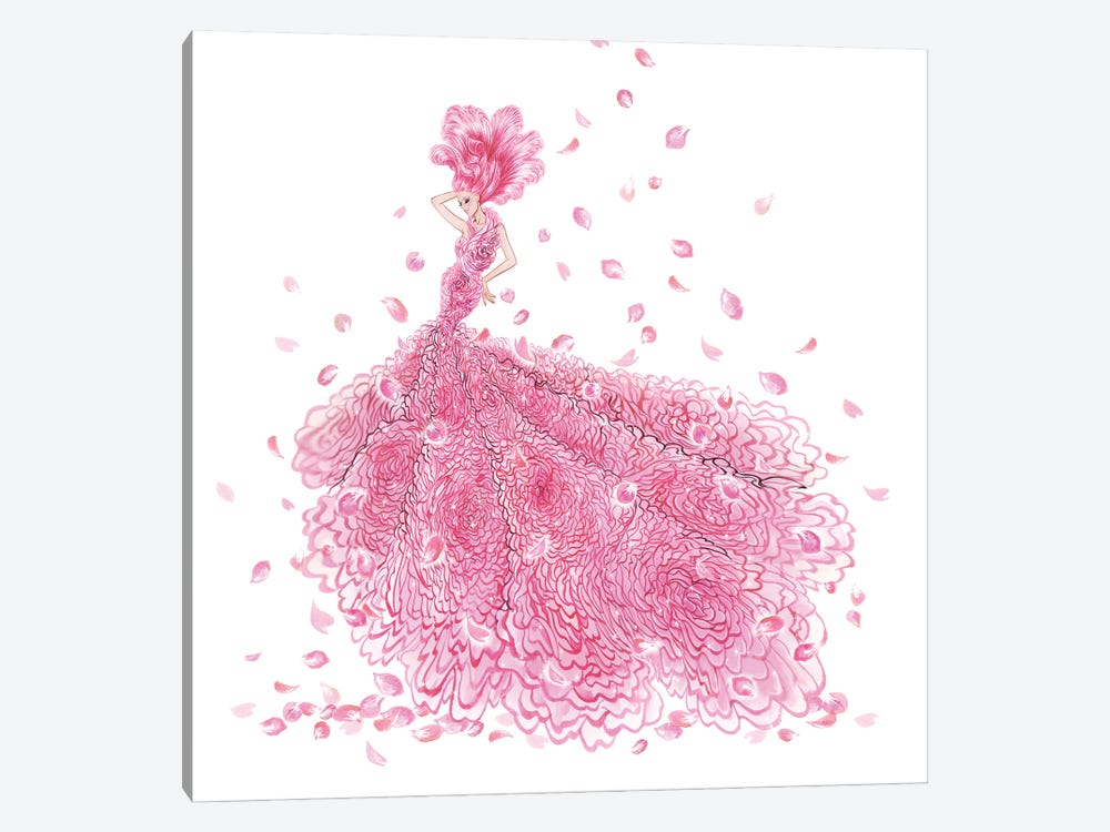 Ralph And Russo Rose by Sunny Gu 1-piece Canvas Print
