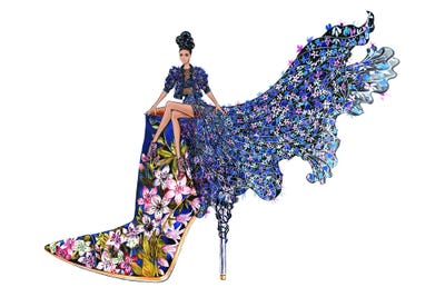 Ralph And Russo Shoe Comp by Sunny Gu canvas print