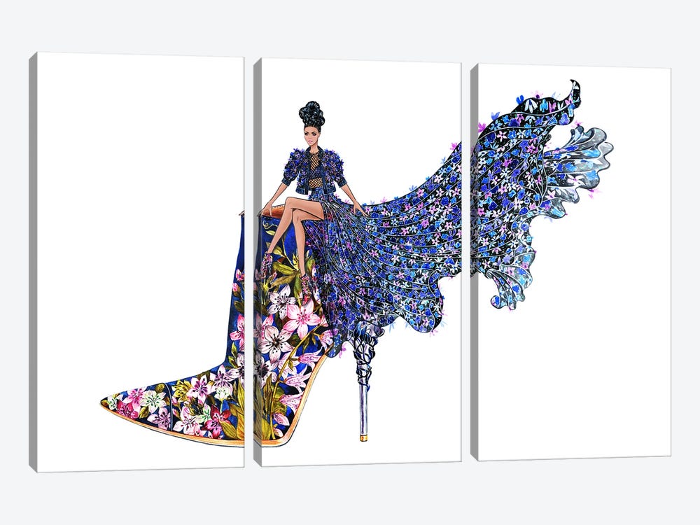 Ralph And Russo Shoe Comp by Sunny Gu 3-piece Canvas Wall Art