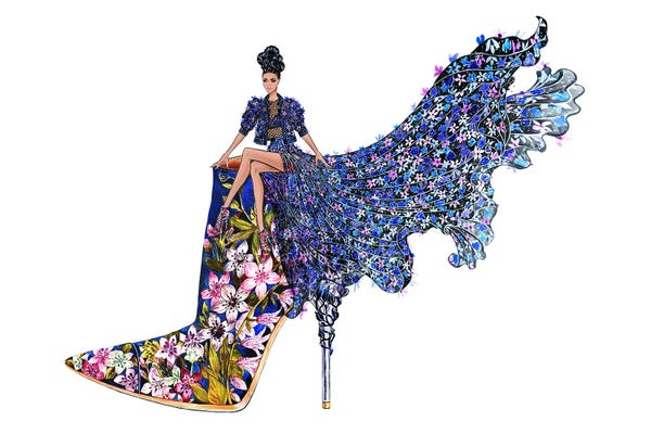 Sunny Gu: Ralph And Russo Shoe Comp by Sunny Gu