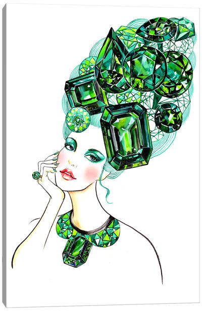 Emerald Canvas Art Print - Fashion Art