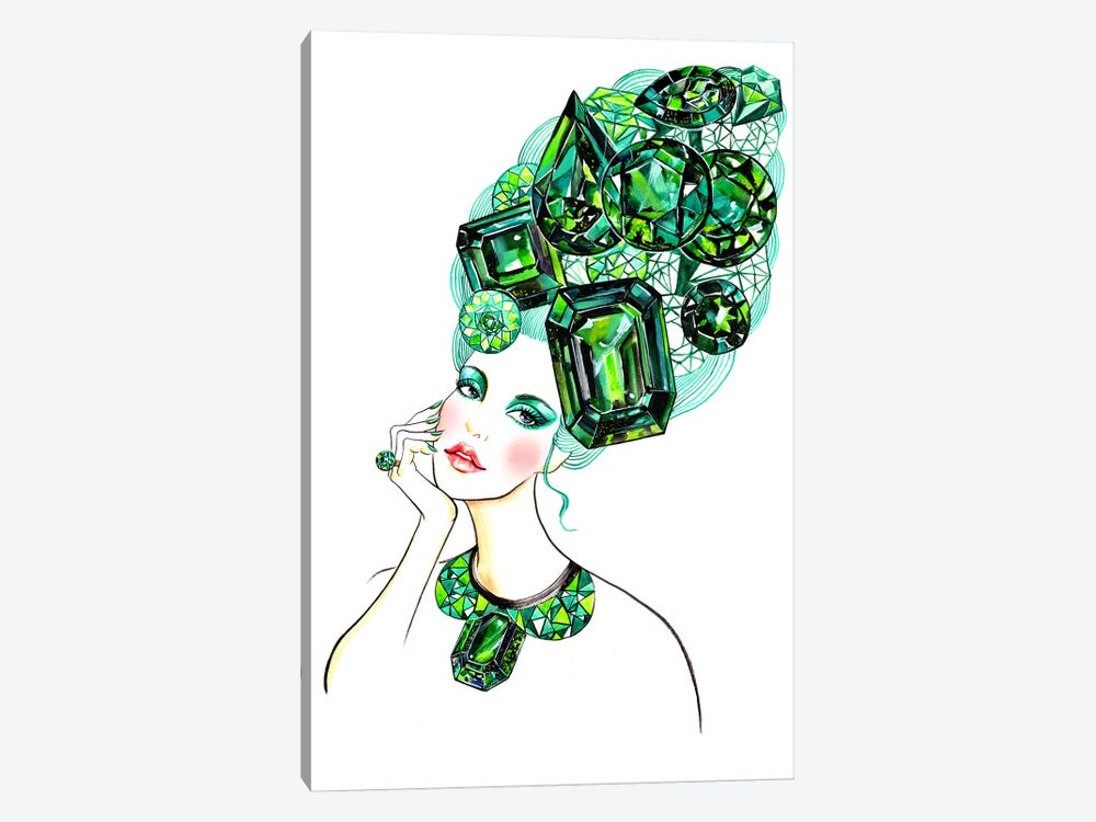 Emerald by Sunny Gu 1-piece Canvas Wall Art