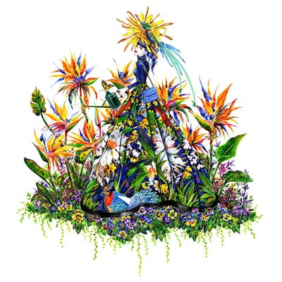 Garden by Sunny Gu framed canvas print