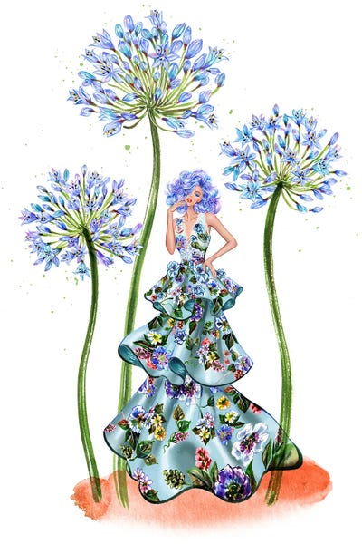 Lily Of The Nile by Sunny Gu framed wall art