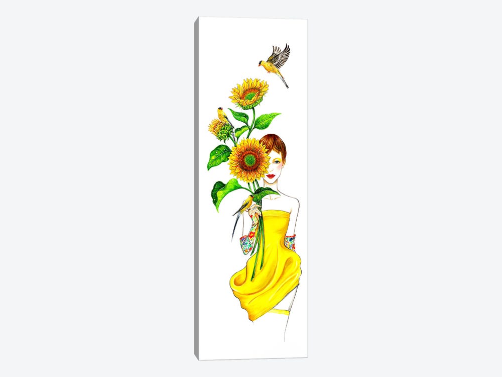 Sunflower Girl by Sunny Gu 1-piece Canvas Artwork