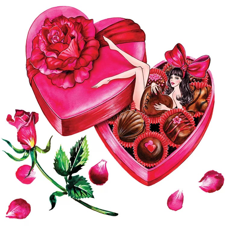 Valentine's Day Chocolate by Sunny Gu wall art