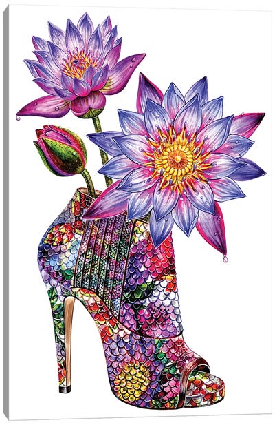 Lotus Shoes Canvas Art Print - Sunny Gu