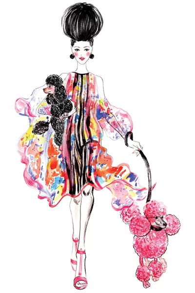 Fashion Illustrations: Poodles by Sunny Gu