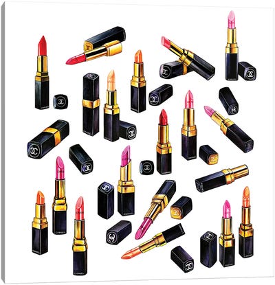 Lipsticks Canvas Art Print - Make-Up Art