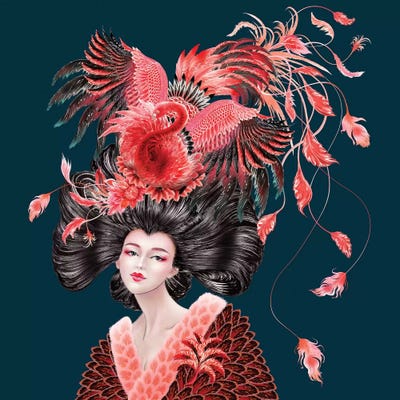 Flamingo by Sunny Gu framed wall art