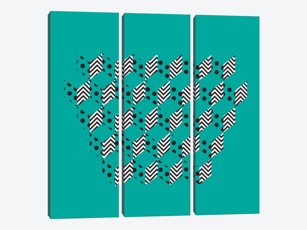 Unfolding Patterns by 5by5collective 3-piece Art Print