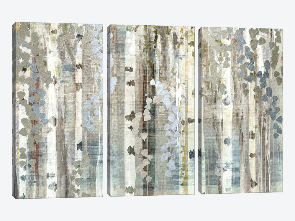 Birch Wood Meadow by Susan Jill 3-piece Canvas Wall Art