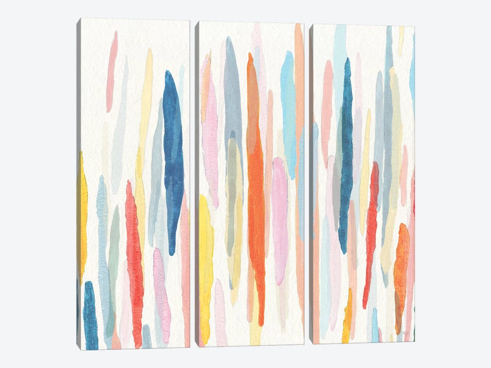 Rhythm and Color I by Susan Jill 3-piece Canvas Art Print