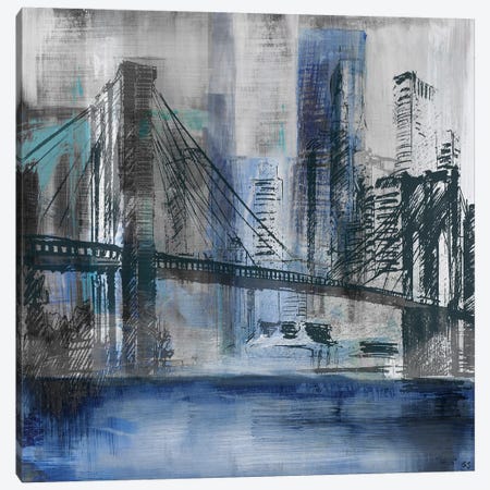 Brooklyn Bridge Canvas Print #SUS16} by Susan Jill Canvas Art Print