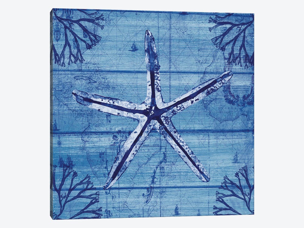 Indigo Starfish by Susan Jill 1-piece Canvas Art Print