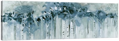 Blue Birch Morning Canvas Art Print - Tree Art