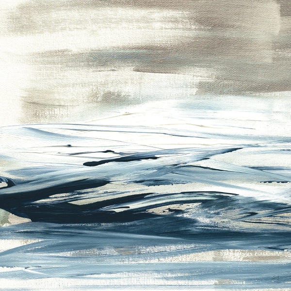 Abstract Bathroom: Tumultuous Indigo I by Susan Jill