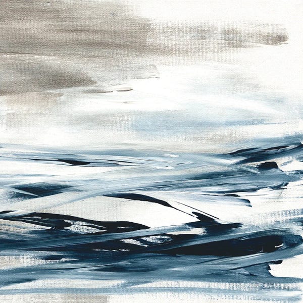 Abstract Bathroom: Tumultuous Indigo II by Susan Jill