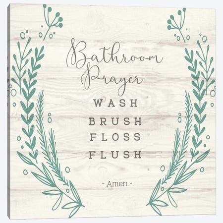 Bathroom Prayer Canvas Print #SUS255} by Susan Jill Canvas Print